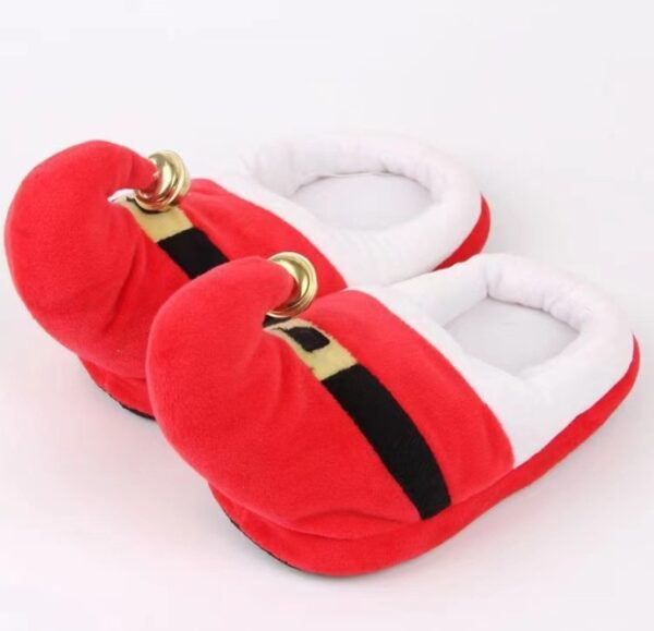 Santa Claus Slippers Elk Slippers Home Fur - Image 3