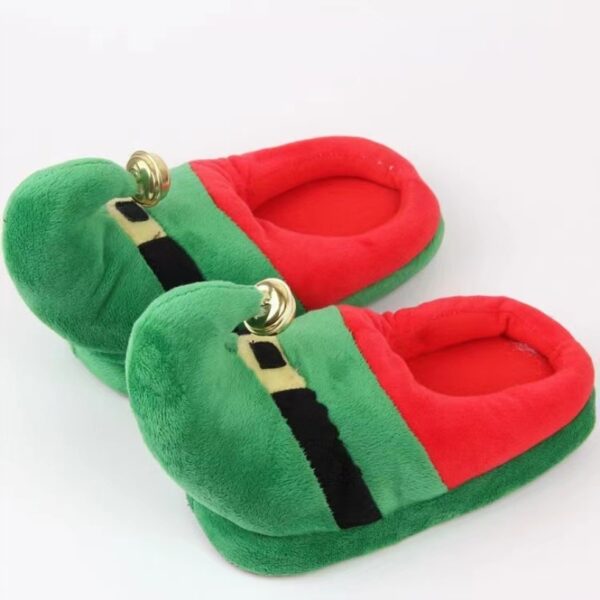 Santa Claus Slippers Elk Slippers Home Fur - Image 6