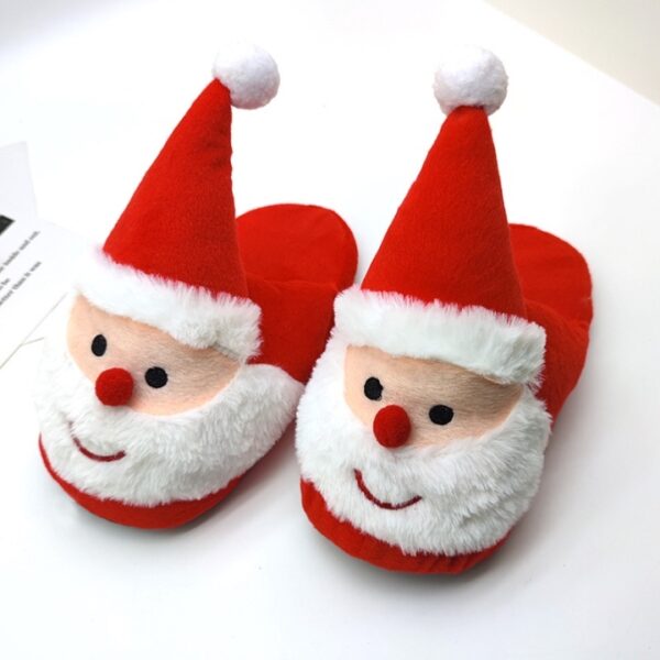 Santa Claus Slippers Elk Slippers Home Fur - Image 4