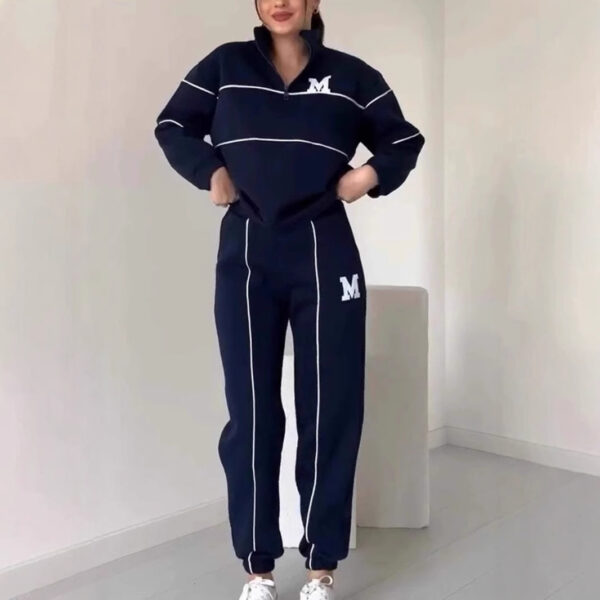 Women's Sweater Letter Long Sleeve Sports Suit - Image 5