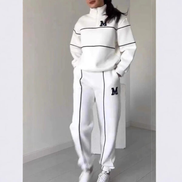 Women's Sweater Letter Long Sleeve Sports Suit - Image 7